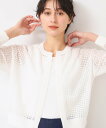【SALE/20%OFF】Dessin 【洗える】チェック柄シアークルーネックカーディガン デッサン トップス カーディガン ホワイト イエロー ブラック【送料...