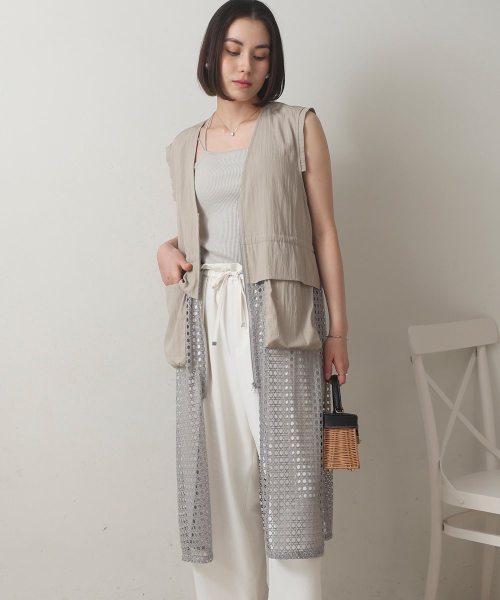 【SALE／40%OFF】Bou Jeloud レイヤードワークジレ バブ / ブージュルード トップス ベスト・ジレ ブラ..