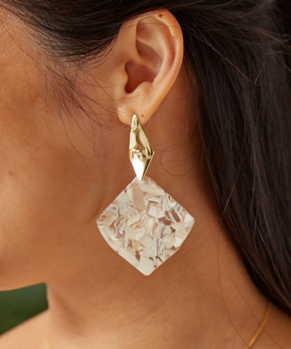 【SALE／50%OFF】Maunaloa 【マウナロア】アセチスクエアピアス アミナコレクション アクセサリー・腕時計 ピアス ゴールド