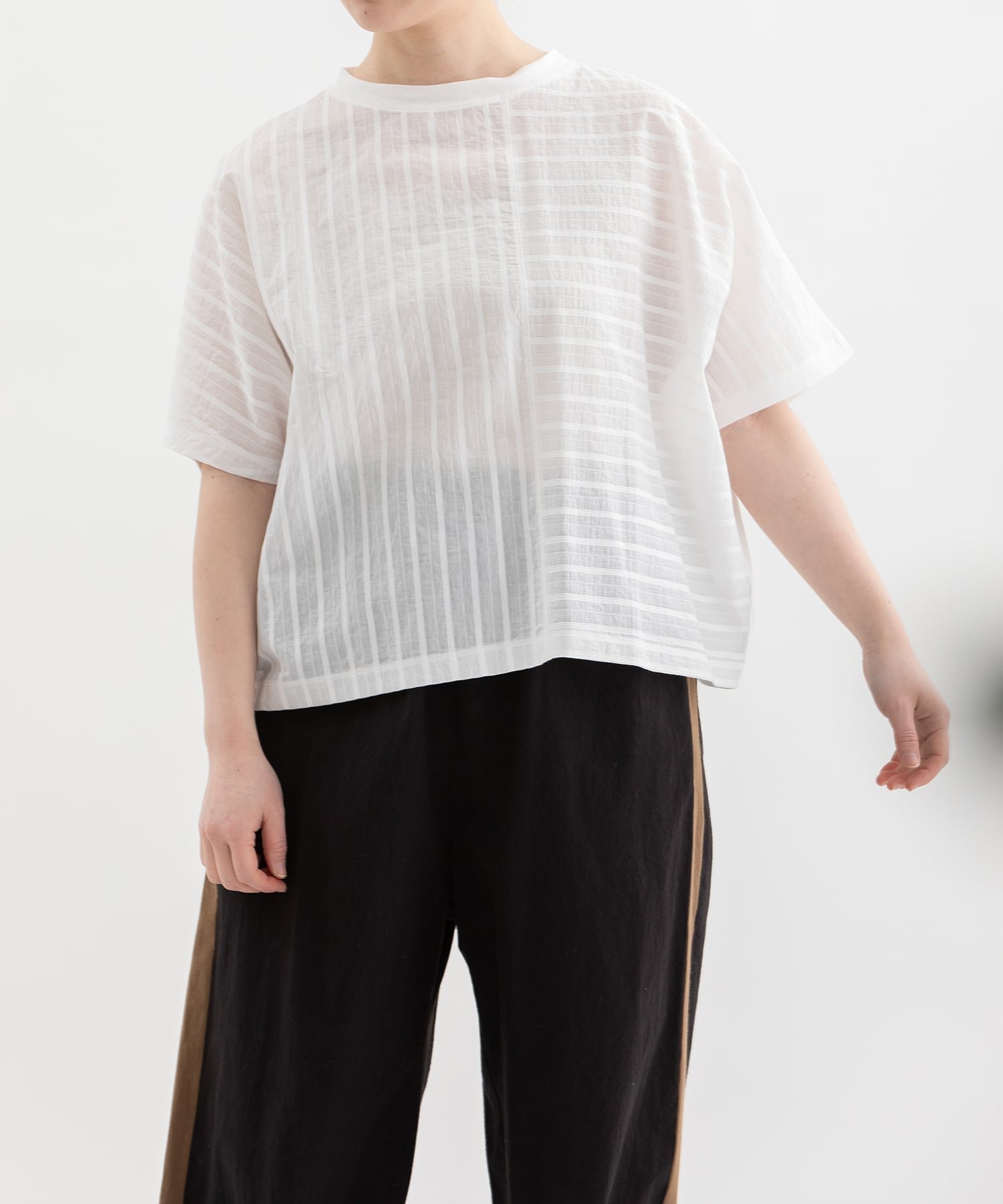 nop de nod Cloche misc布帛Tシャツ プードゥードゥー トップス カットソー・Tシャツ ホワイト ブラック ブラウン