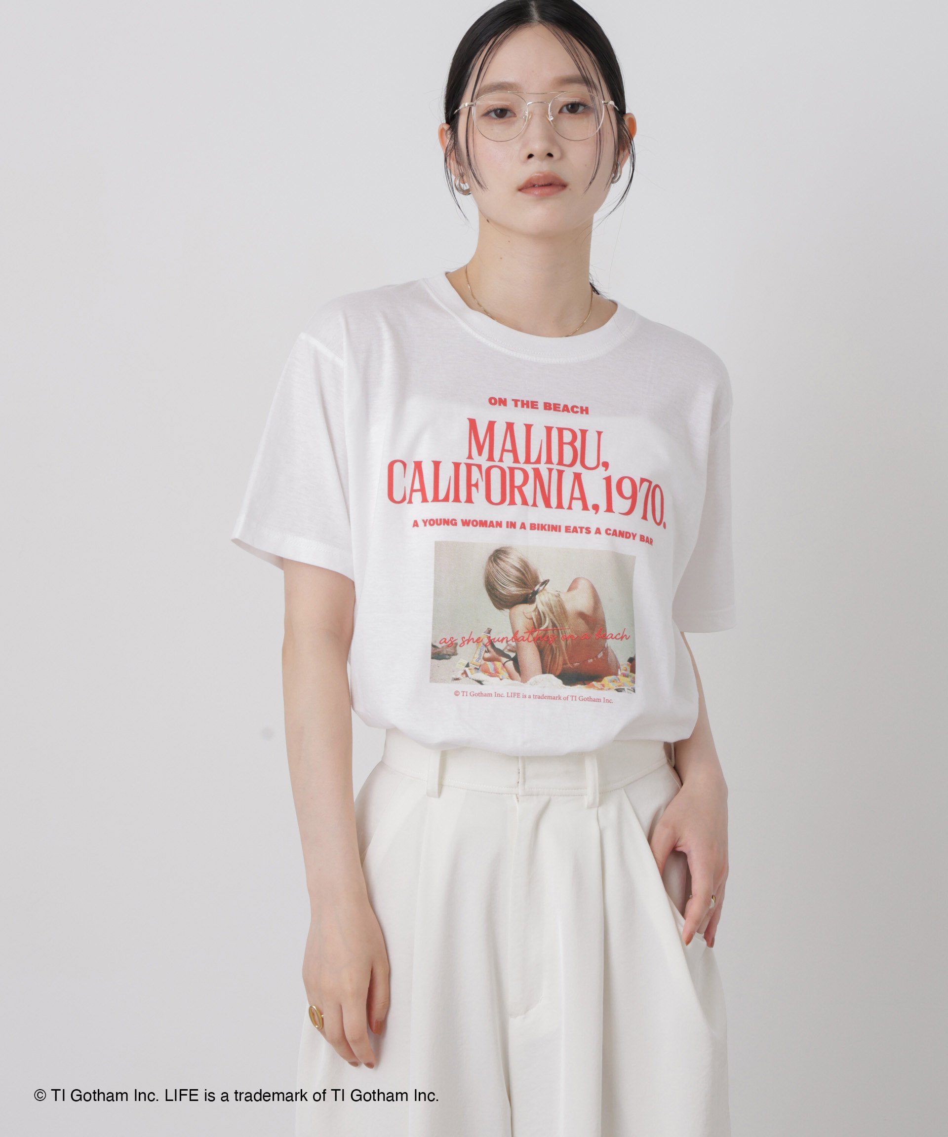 NANO universe GOOD ROCK SPEED/LIFE PICTURE COLLECTION Tshirts White ナノユニバース トップス カットソー・Tシャツ ホワイト