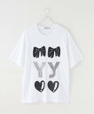 Oriens JOURNAL STANDARD 【OPEN YY / オープンワイワイ】 RIBBON YY T-SHIRT:Tシャツ オリエンス ジャーナルスタンダード トップス カットソー Tシャツ ホワイト【送料無料】