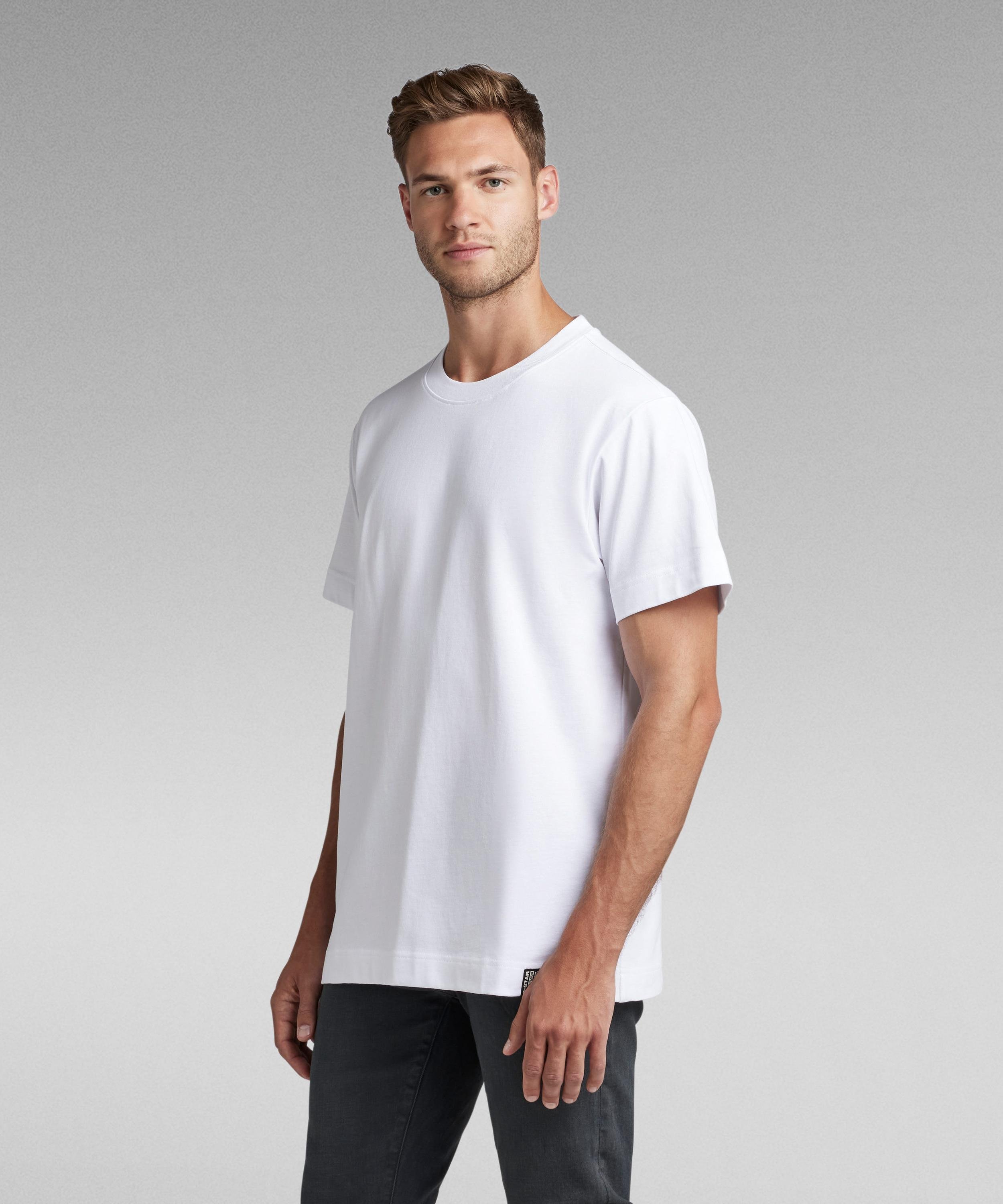 【公式ショップ】ESSENTIAL LOOSE T-SHIRT/ベーシックルーズT ジースターロゥ トップス カットソー・Tシャツ ホワイト