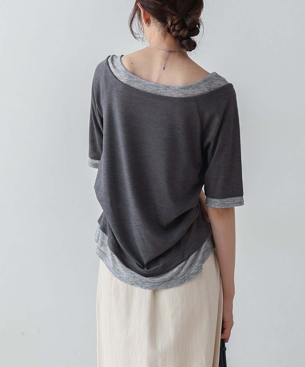 【SALE／40%OFF】Bab レイヤードオフショル風カットトップス バブ / ブージュルー...