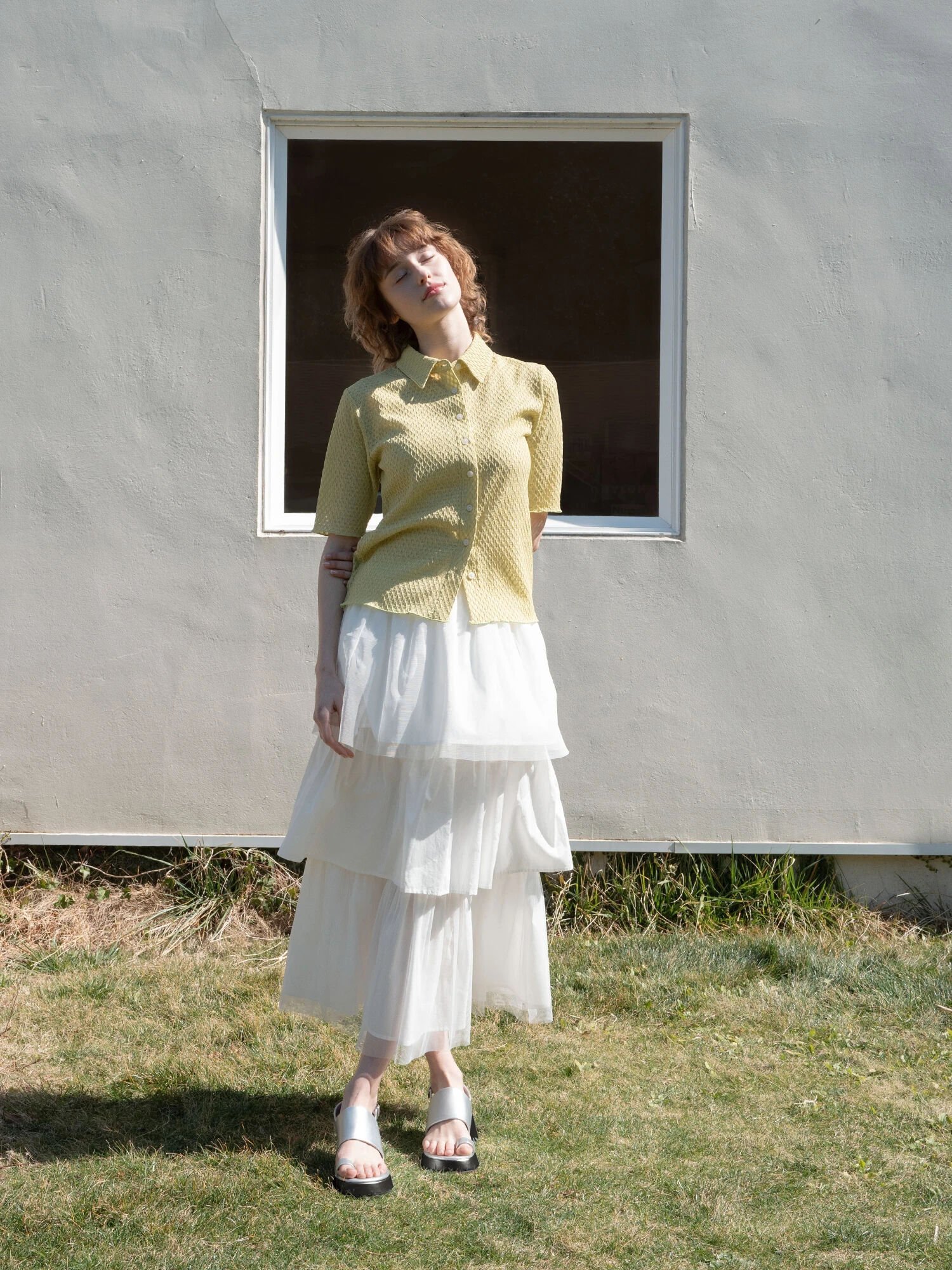 【SALE／37%OFF】Te chichi TERRASSE チュールティアードスカート《2025summer catalog item》 テチチ スカート その他のスカート ホワイト グレー【送料無料】のサムネイル