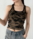 【SALE/40%OFF】Bamm カップ付き迷彩柄タンクトップ アウトフィッターラボ トップス ノースリーブ・タンクトップ カーキグリーン