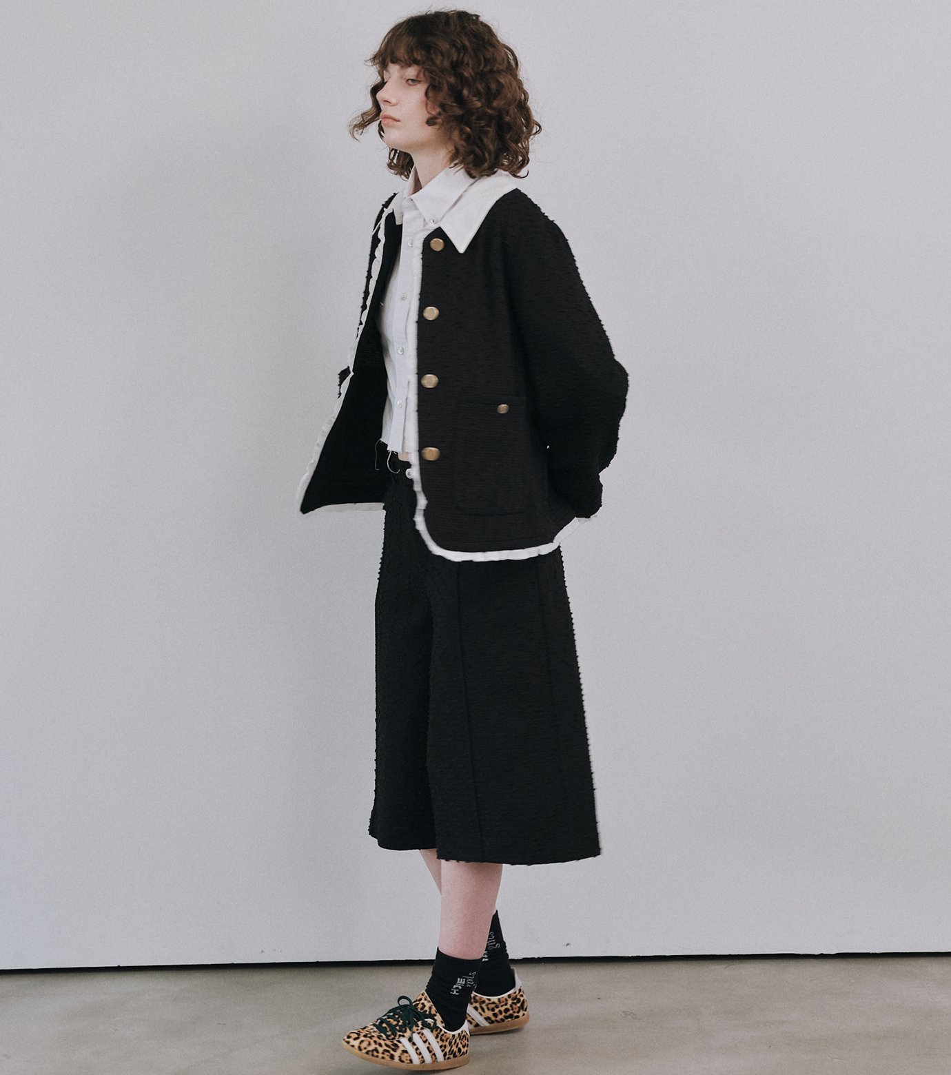 LE CIEL BLEU ツイードバルミューダショーツ / Tweed Bermuda Shorts ルシェルブルー パンツ その他のパンツ ホワイト ブラック