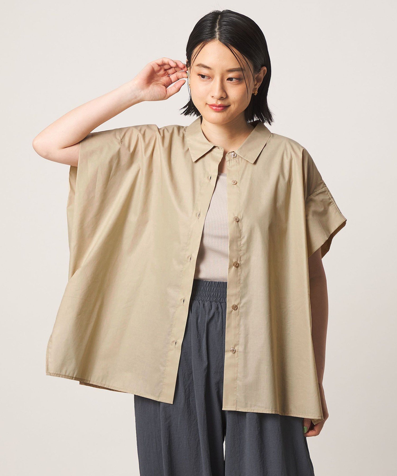 【SALE／30%OFF】a day in the life チンツ ドルマンスリーブシャツ ＜A DAY IN THE LIFE＞ ユナイテッドアローズ アウトレット トップス シャツ・ブラウス ネイビー ベージュ ピンク【送料無料】