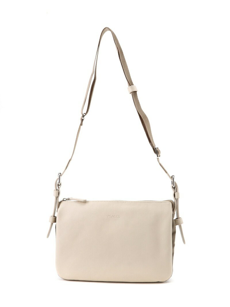 Y'SACCS ナイロン×合皮ショルダーバッグ イザック バッグ ショルダーバッグ ベージュ【送料無料】