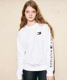 TOMMY HILFIGER (U)TOMMY HILFIGER(トミーヒルフィガー) 【オンライン限定】フレンチテリー ロゴロングスリーブスウェット トミーヒルフィガー トップス スウェット・トレーナー ホワイト ネイビー グレー【送料無料】