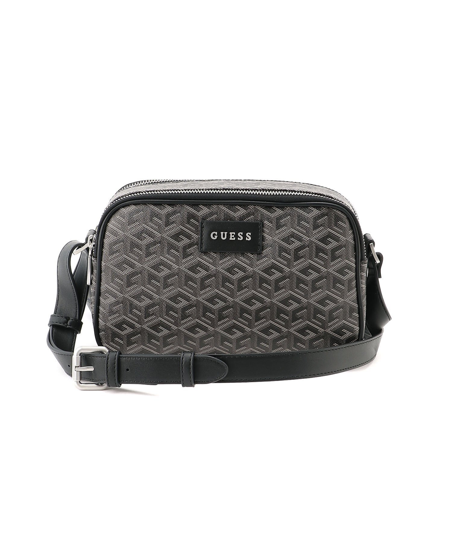 GUESS GUESS ショルダーバッグ (M)EDERLO Camera Bag Double Zip ゲス バッグ ショルダーバッグ グレー ブルー ブラウン【送料無料】