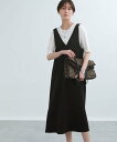 インディヴィ 【SALE／50%OFF】INDIVI 【2点セットでお得!/洗える】Tシャツセットワンピース ＜夏におすすめ時短アイテム!＞ インディヴィ ワンピース・ドレス その他のワンピース・ドレス ブラック ブラウン ベージュ【送料無料】