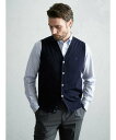 【SALE/30%OFF】Aquascutum MEN 18G コットンベスト アクアスキュータム トップス ニット ネイビー【送料無料】
