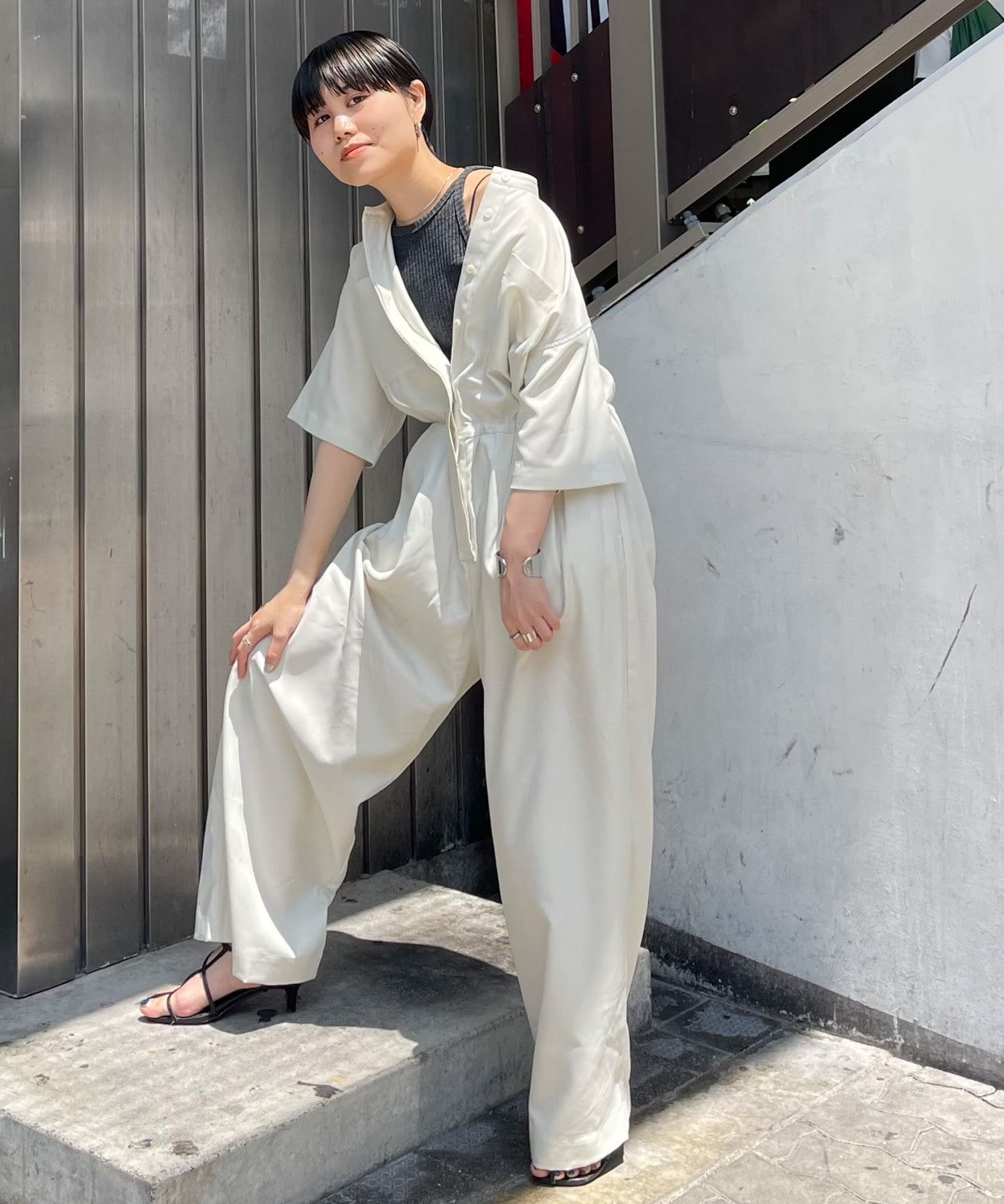 KBF WIDEWIDEジャンプスーツ ケービーエフ オールインワン・オーバーオール オーバーオール・サロペット ブラウン ブラック【送料無料】のサムネイル