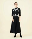 Sybilla 【SMART DRESS】サテンカットワークドレス シビラ ワンピース・ドレス ドレス ベージュ ブラック【送料無料】
