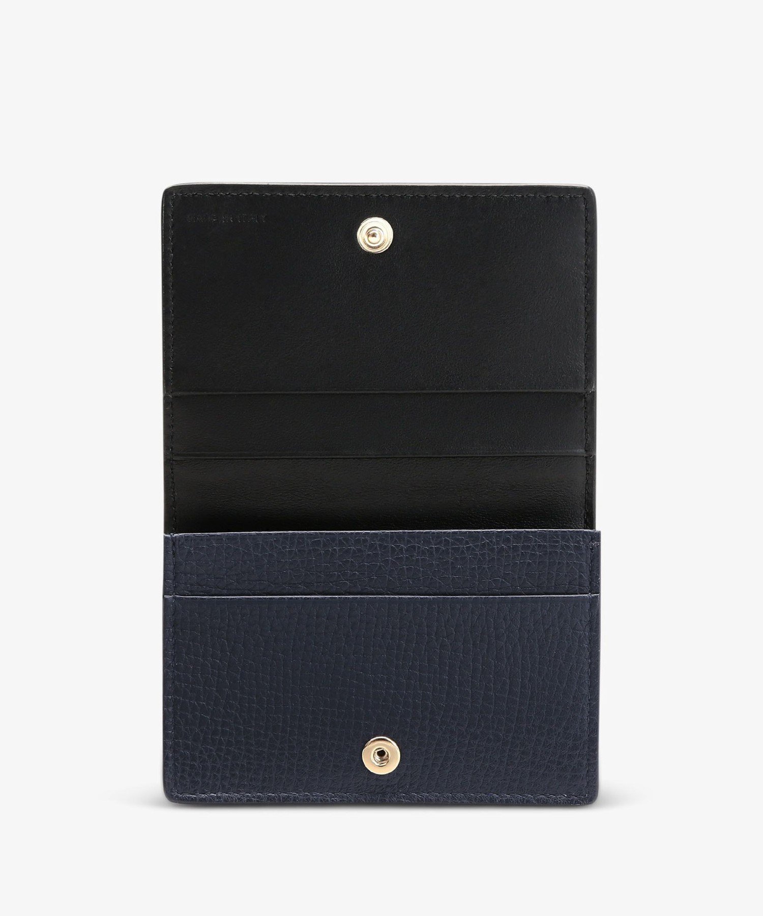 SMYTHSON Ludlow Folded Card Case With Snap Closure スマイソン 財布・ポーチ・ケース 名刺入れ・カードケース ネイビー【送料無料】