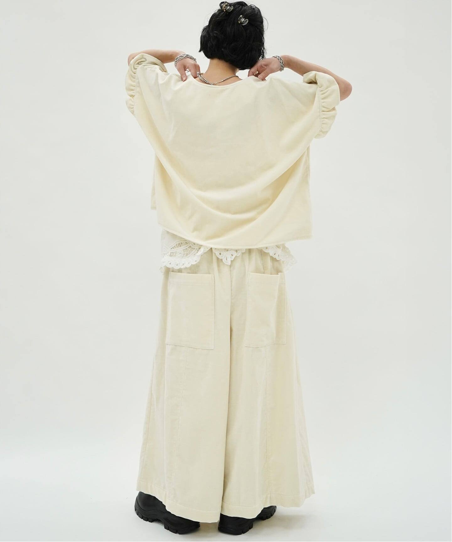 journal standard luxe ベロア tuck easy wideパンツ ジャーナルスタンダード ラックス パンツ その他のパンツ ホワイト