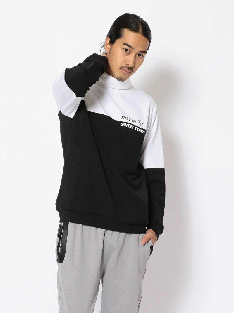 ROYAL FLASH SY32 by SWEETYEARS /エスワイサーティトゥバイ スィートイヤーズ /MODAL TURTLE NECK ロイヤルフラッシュ トップス スウェット・トレーナー ブラック ホワイト【送料無料】