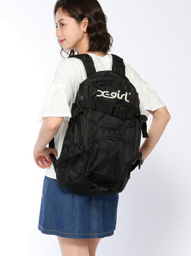 【SALE／38%OFF】X-girl LOGO SKATE BACKPACK エックスガール バッグ リュック/バックパック ブラック ブルー グレー【送料無料】