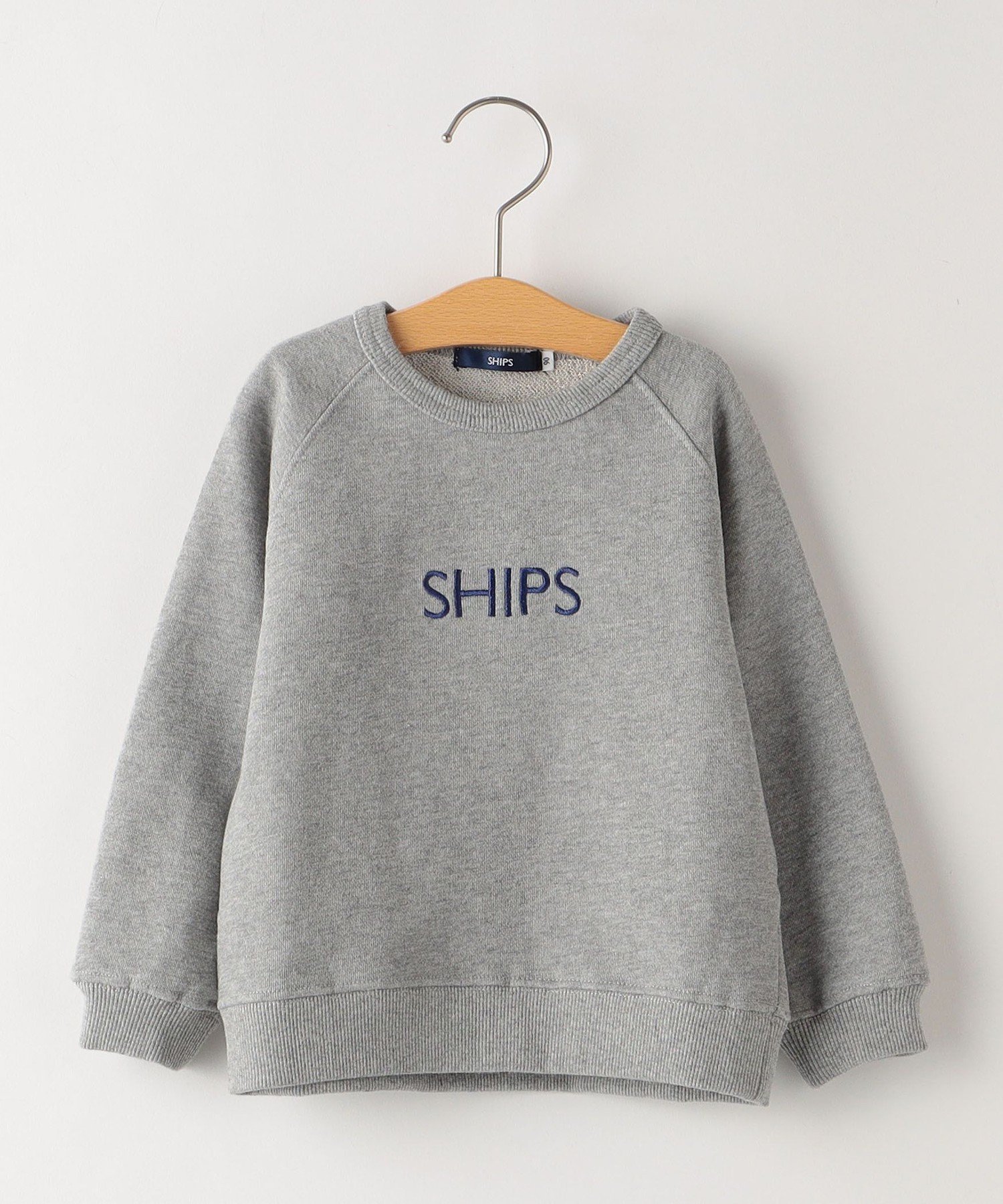 【SALE／30%OFF】SHIPS KIDS SHIPS KIDS:80~90cm / 刺繍 ロゴ スウェット シップス トップス スウェット・トレーナー グレー ホワイト グリーン ネイビー【送料無料】