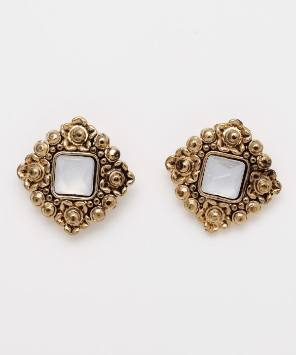 欧州航路 【欧州航路】アンティダイヤスタピアス アミナコレクション アクセサリー・腕時計 イヤリング・イヤーカフ レッド ホワイト ブラック