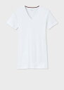 Paul Smith ピマフライス Vネック アンダーTシャツ ポール・スミス インナー・ルームウェア その他のインナー・ルームウェア ホワイト ブラック【送料...