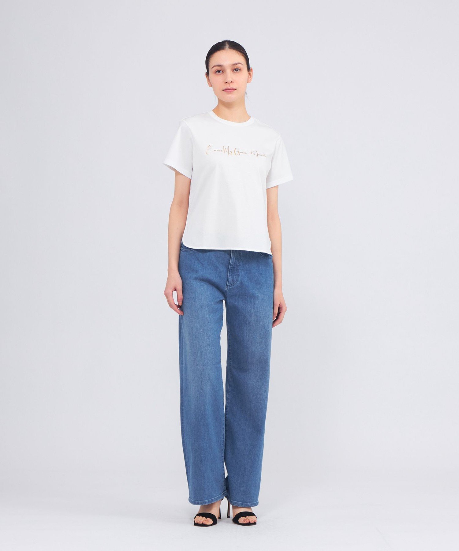 【SALE／30%OFF】EPOCA 【WEB&一部店舗限定】フォイルロゴTシャツ エポカ トップス カットソー・Tシャツ ホワイト【送料無料】