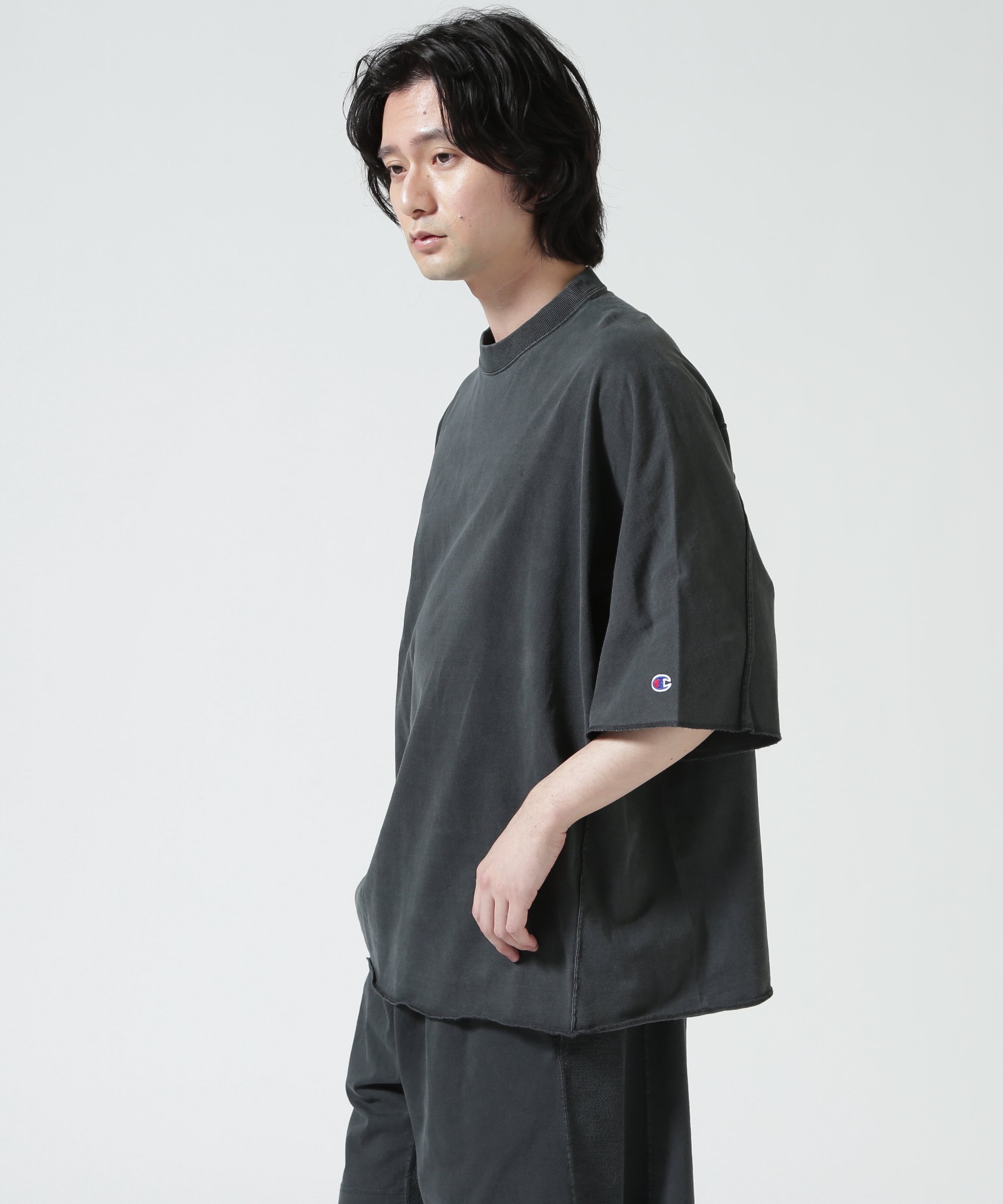 B'2nd Champion × N.HOOLYWOOD ショートスリーブTシャツ(C8-D357) ビーセカンド トップス カットソー・Tシャツ グレー【送料無料】
