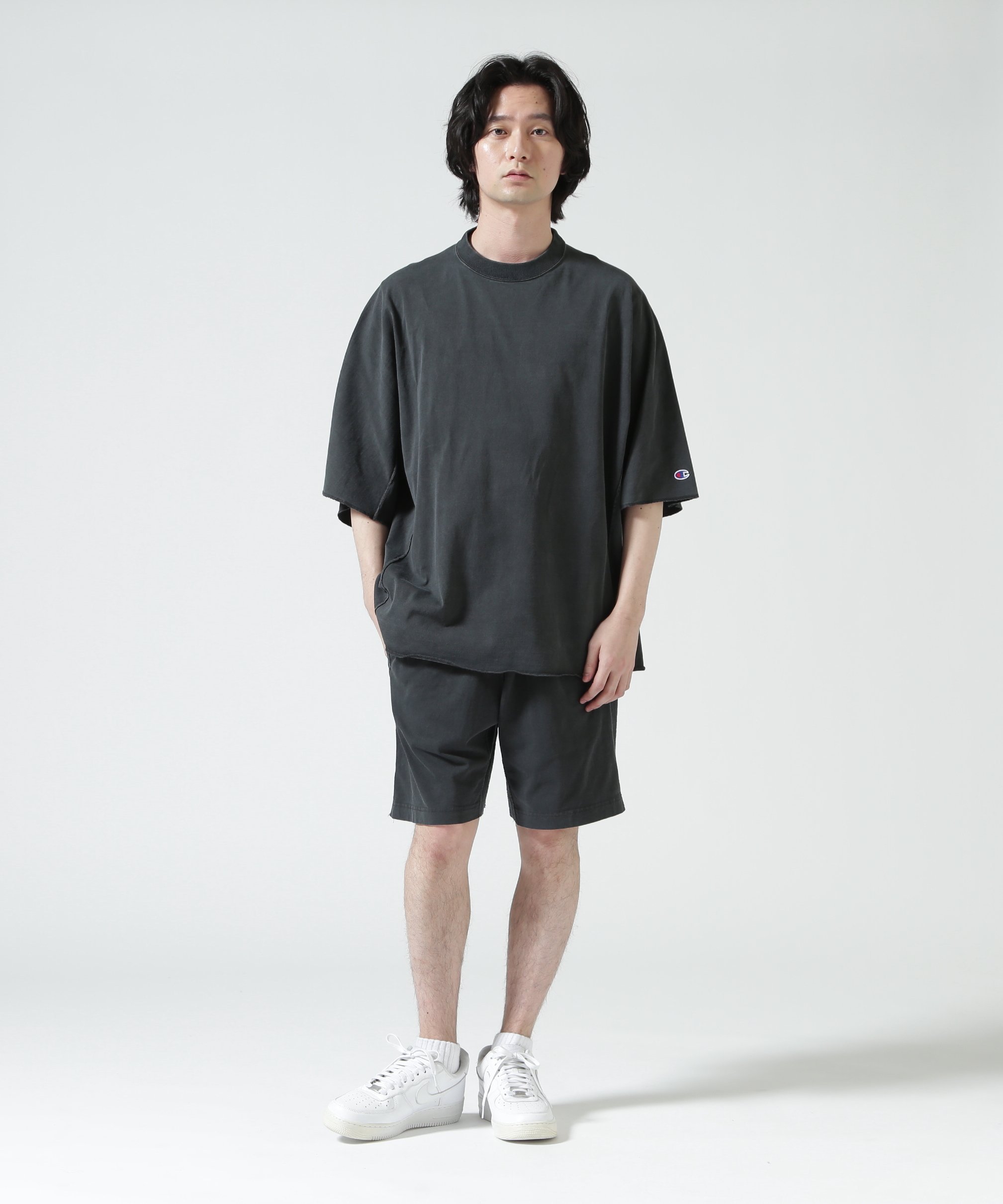 B'2nd Champion × N.HOOLYWOOD ショートスリーブTシャツ(C8-D357) ビーセカンド トップス カットソー・Tシャツ グレー【送料無料】