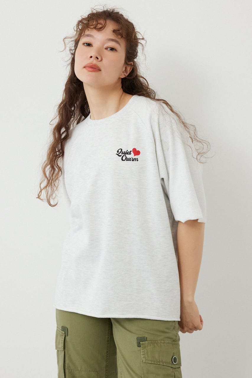 RODEO CROWNS WIDE BOWL 半袖リバーススウェットトップス ロデオクラウンズワイドボウル トップス カットソー・Tシャツ ブラック グレー