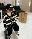 aimoha KIDS aimoha KIDS/(K)【aimoha-KIDS-】韓国子供服 ボーダーニットカーディガン アイモハ トップス カーディガン ブラ...