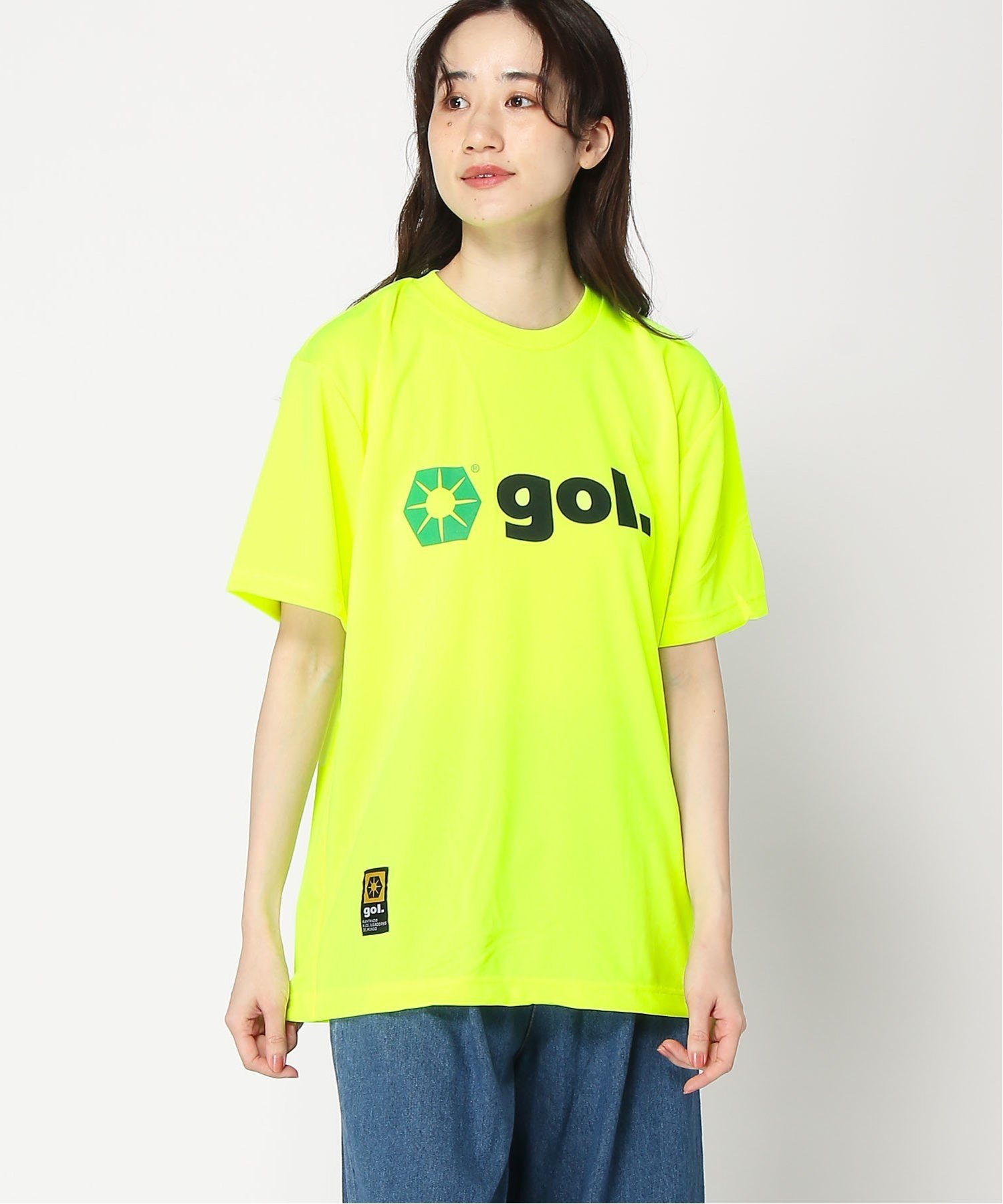 gol. (U)ゴル884ドライシャツ ゴル トップス カットソー・Tシャツ イエロー グレー ブルー