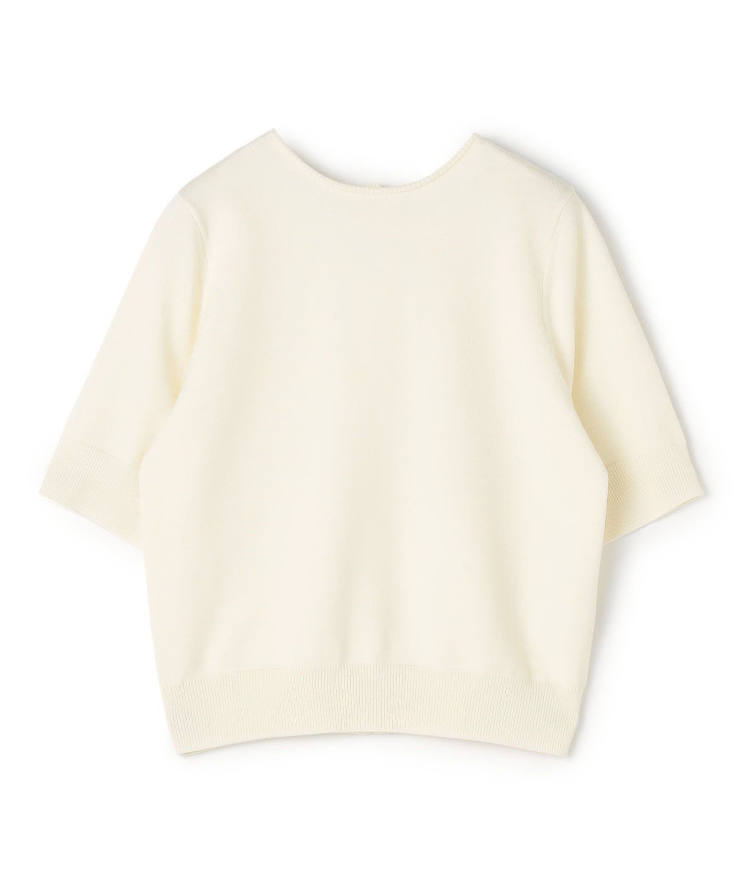 Ballsey パールコンビ バックシャンハーフスリーブプルオーバー トゥモローランド トップス ニット ホワイト ブラック【送料無料】