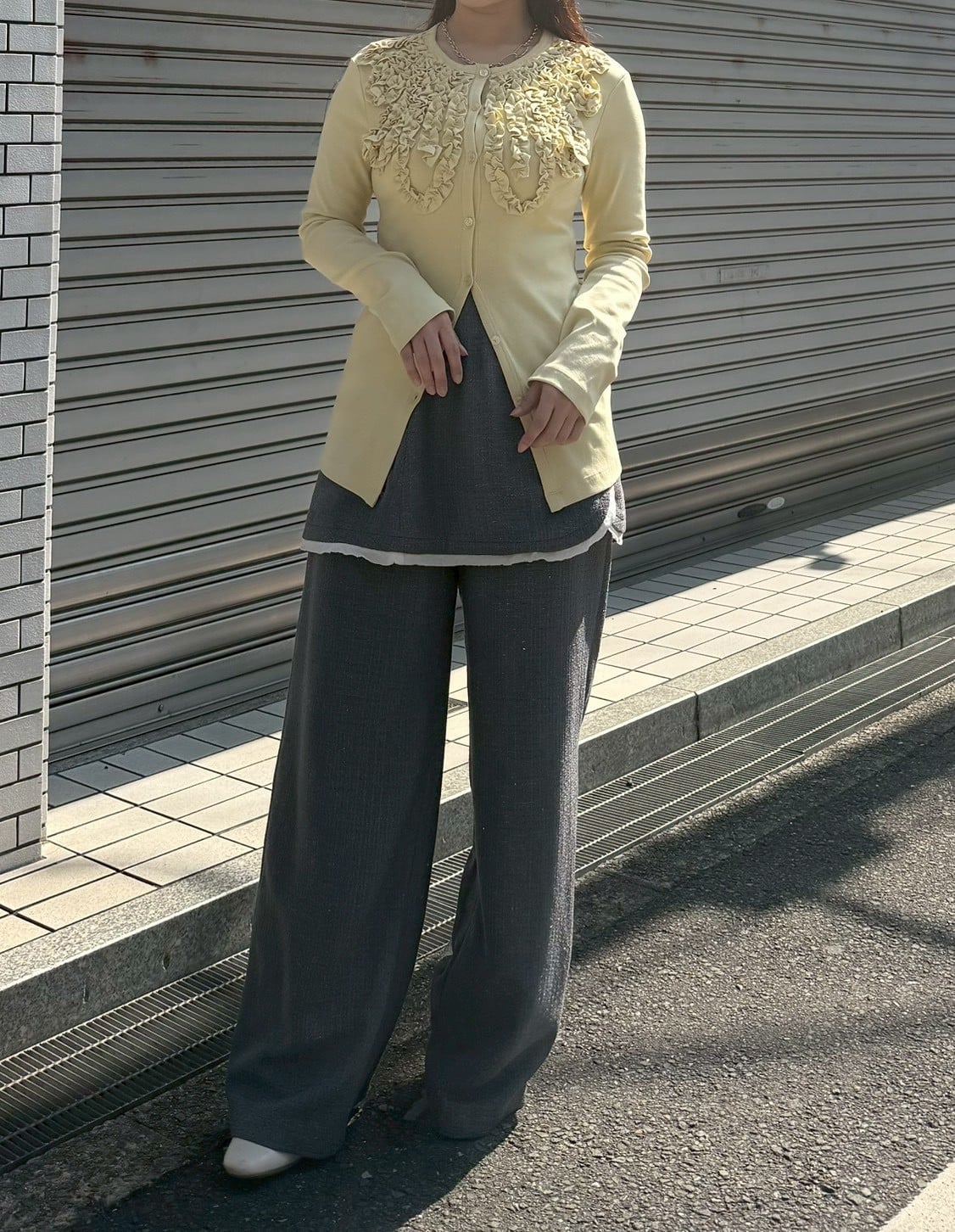 LE CIEL BLEU マルチウェイツイードパンツ / Multi Way Tweed Pants ルシェルブルー パンツ その他のパンツ ブラック グレー