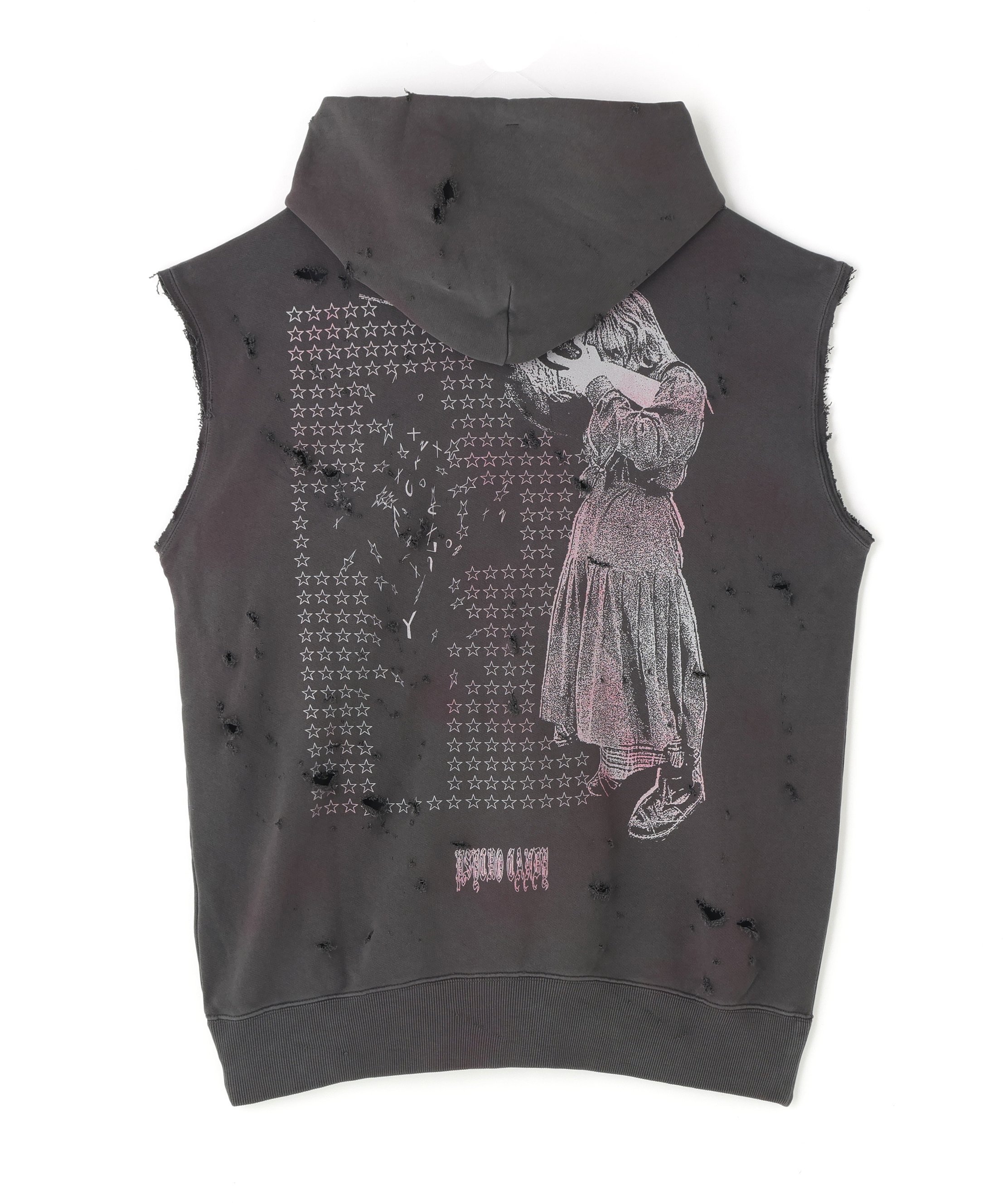 LHP emary/エメリー/Psyco Candy Nosleeve Hoodie エルエイチピー トップス ノースリーブ・タンクトップ ブラック【送料無料】