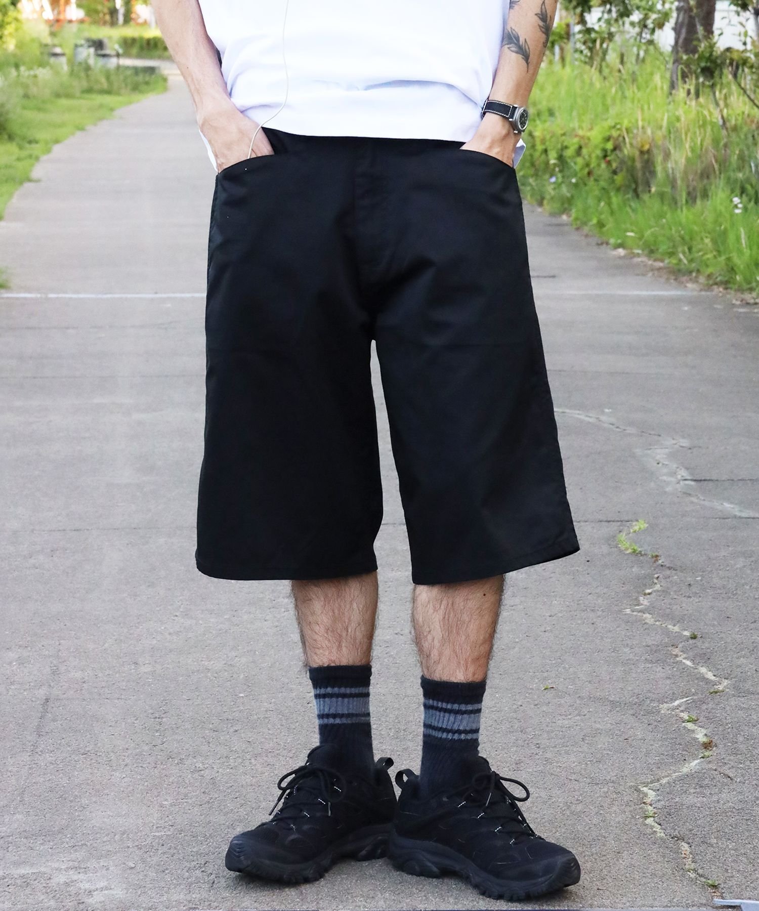 【BEN DAVIS(ベンデイビス)】BIG WORK SHORTS / ワークショーツ パンツ ビックシルエット ナバル パンツ その他のパンツ ベージュ ブラック