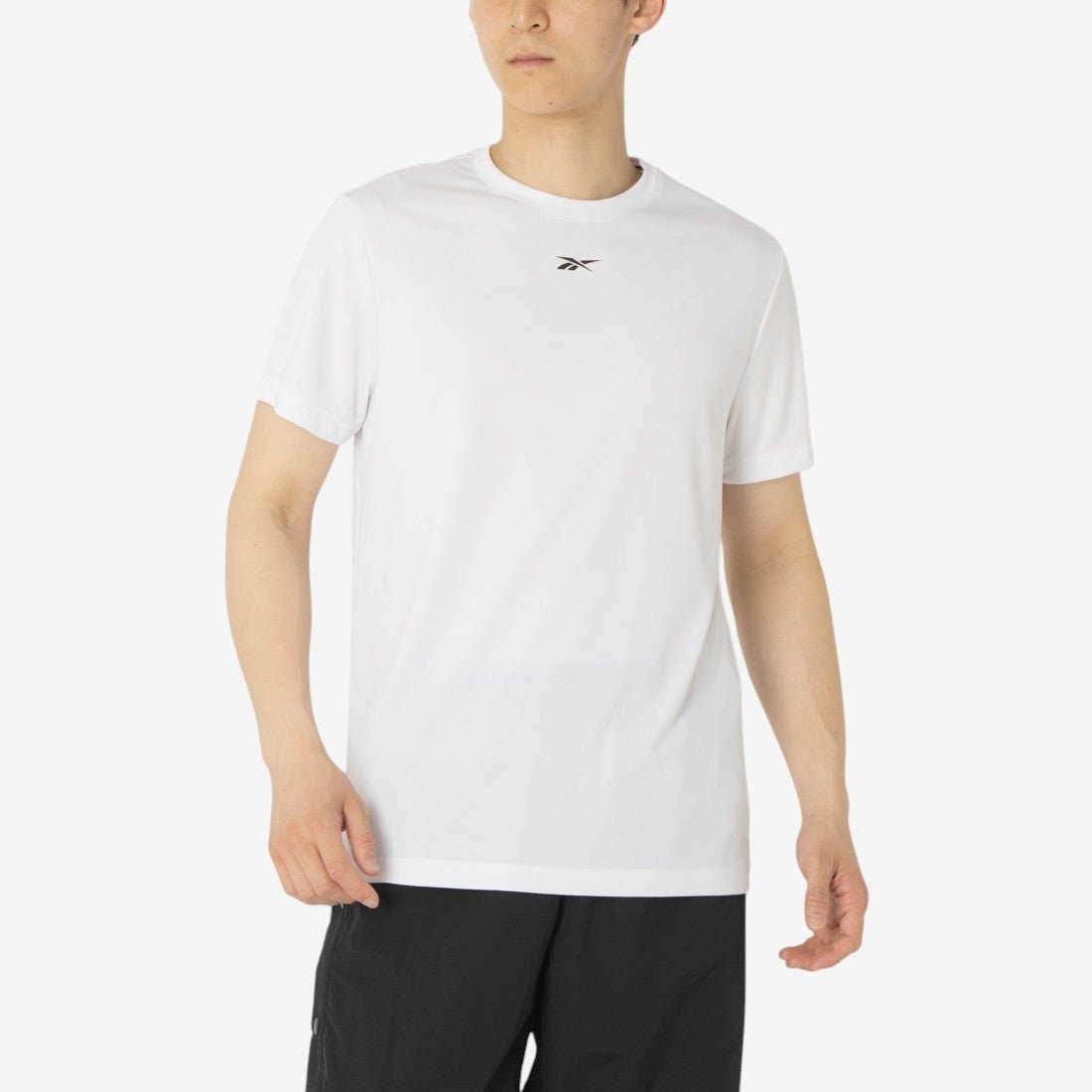 トレイン テック Tシャツ / ID TRAIN SS TECH TEE リーボック トップス カットソー・Tシャツ ホワイト ブラック グレー