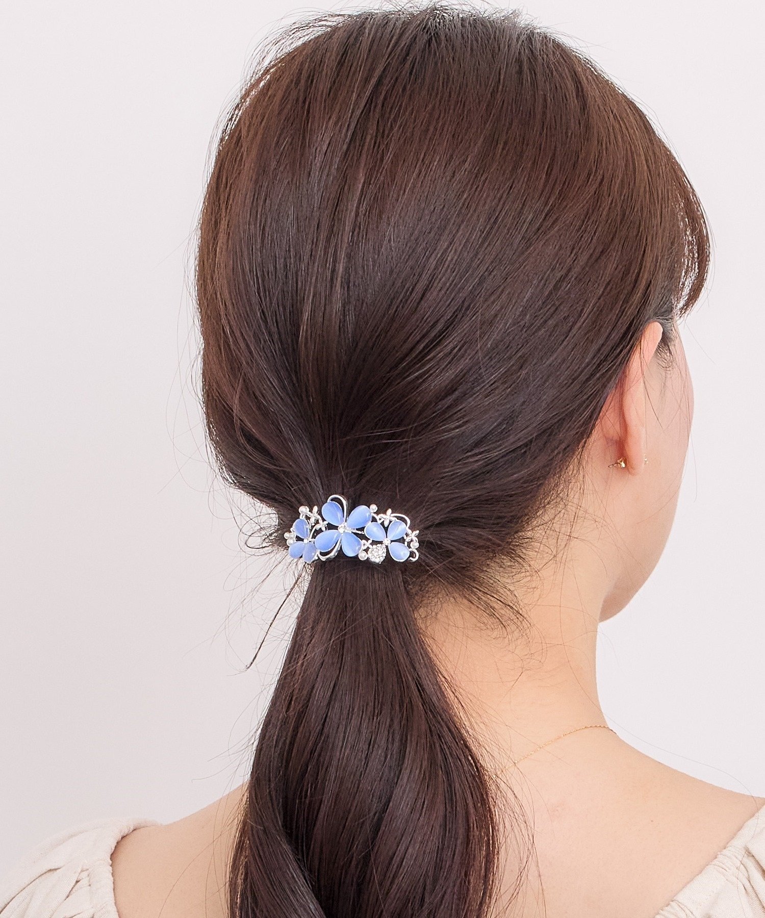 【SALE／40%OFF】Heartdance キャッツアイフラワーフックポニー ヘアカフ ハートダンス ヘアアクセサリー その他のヘアアクセサリー ブルー