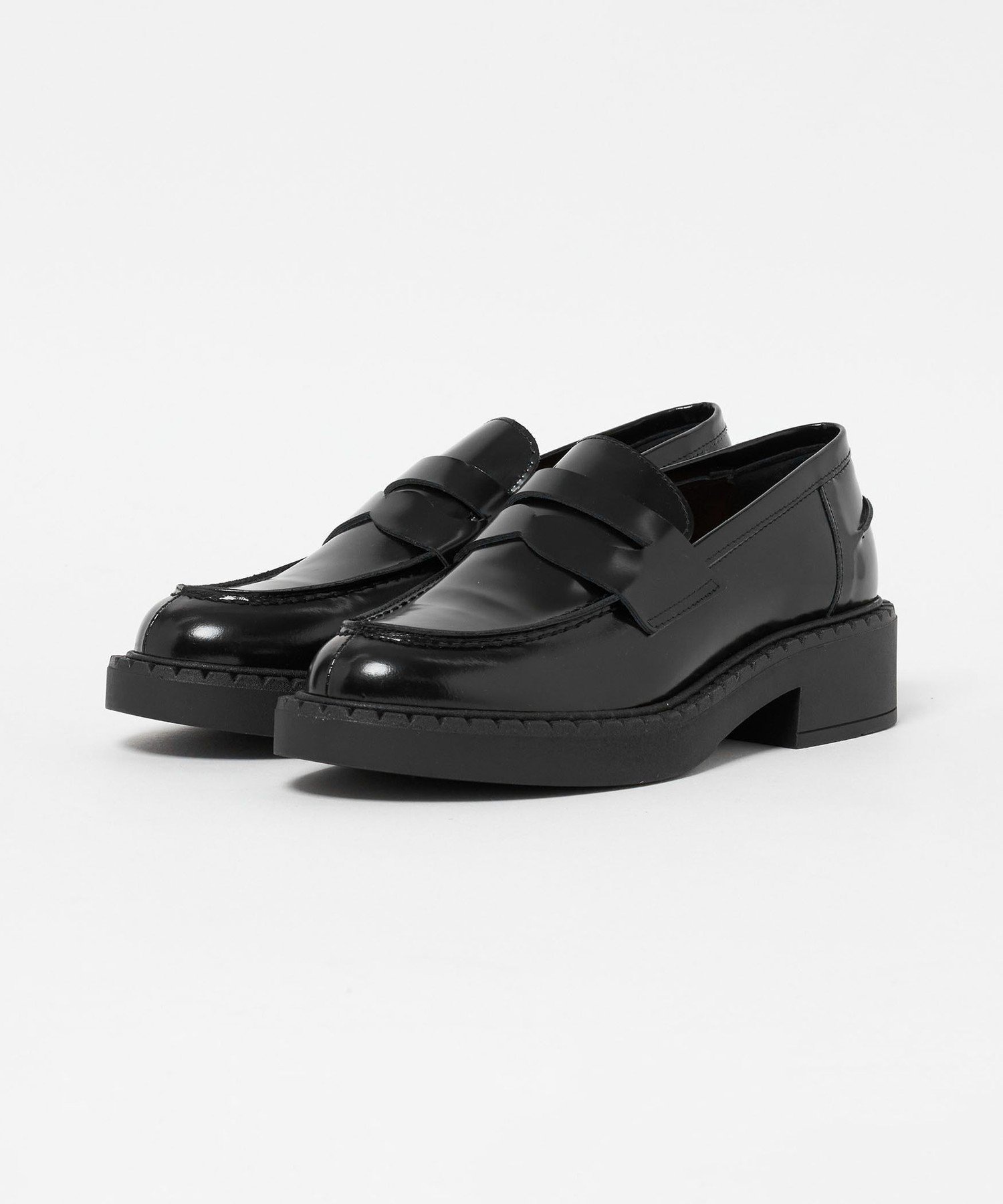 ＜FABIO RUSCONI＞コインローファー＜ Select by EMMEL REFINES ＞ ユナイテッドアローズ グリーンレーベルリラクシング シューズ・靴 その他のシューズ・靴 ブラック