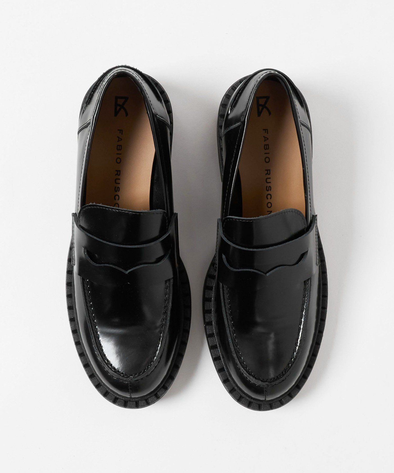 ＜FABIO RUSCONI＞コインローファー＜ Select by EMMEL REFINES ＞ ユナイテッドアローズ グリーンレーベルリラクシング シューズ・靴 その他のシューズ・靴 ブラック