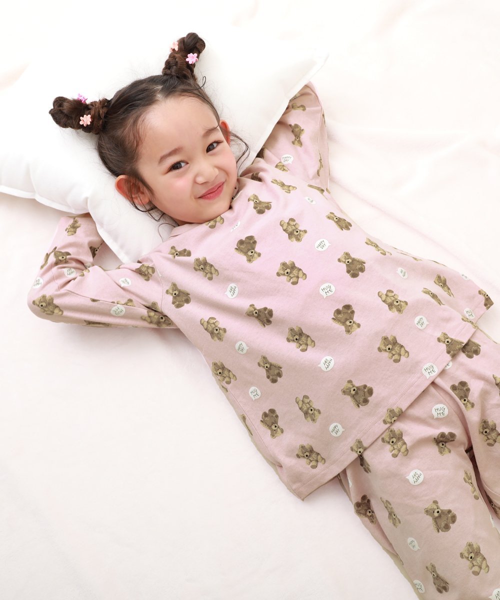 devirock 綿100% ガールズ 長袖パジャマ ルームウェア 長袖ルームウェア パジャマ 24AW デビロック インナー・ルームウェア パジャマ