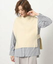 【SALE／30%OFF】grove 着回しの効くセットアイテム!ベーシックシャツ*トレンドニットベスト グローブ トップス アンサンブル ホワイト ベージュ ブラック