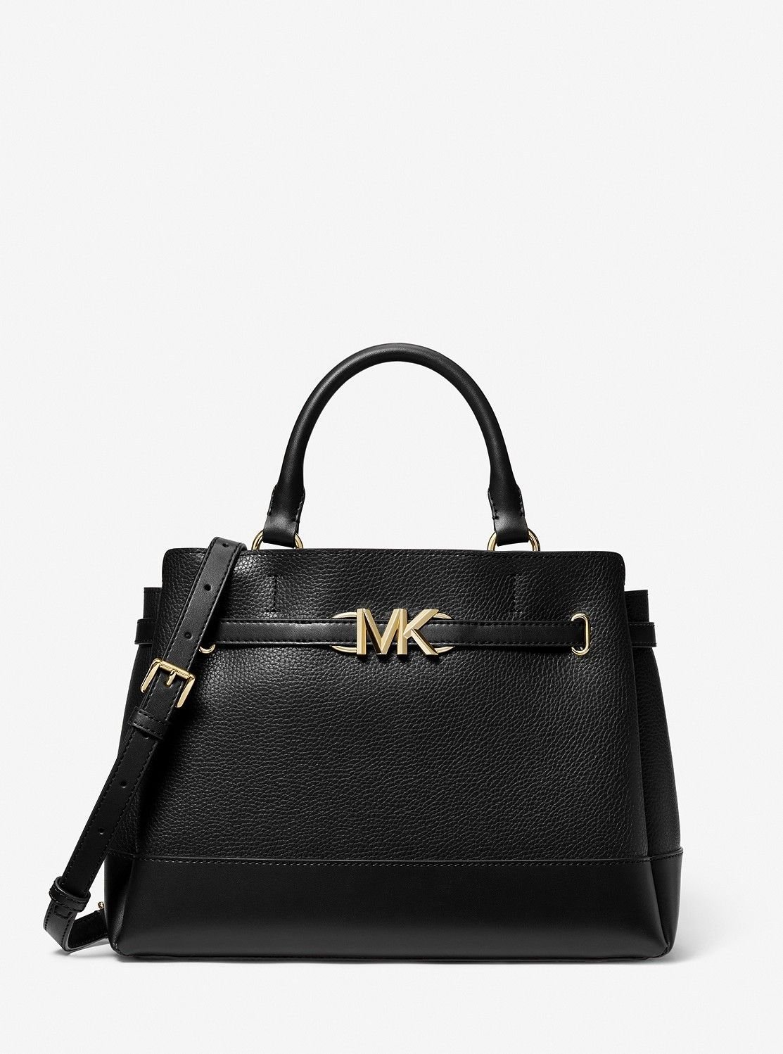 マイケルコース ハンドバッグ 【SALE／70%OFF】MICHAEL KORS REED センタージップ ベルテッド サッチェル ラージ マイケル・コース バッグ ハンドバッグ ブラック【送料無料】