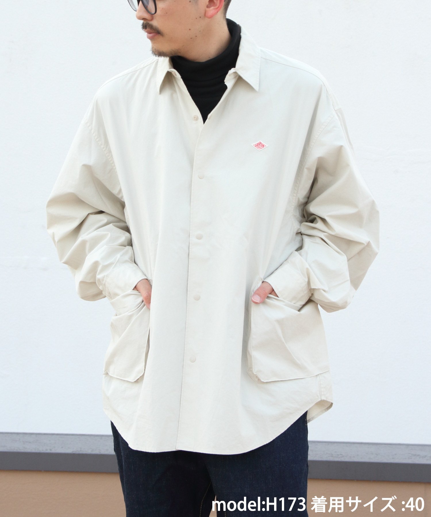 楽天Rakuten FashionDANTON DANTON/（M）SHIRT JACKET A0477 ステップス ジャケット・アウター カバーオール・ワークジャケット ベージュ ネイビー【送料無料】