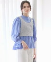 【SALE/20%OFF】23区 【SLOW/一部店舗限定】リボンヤーン ニット ビスチェ ニジュウサンク トップス ベスト・ジレ ブラック【送料無料】