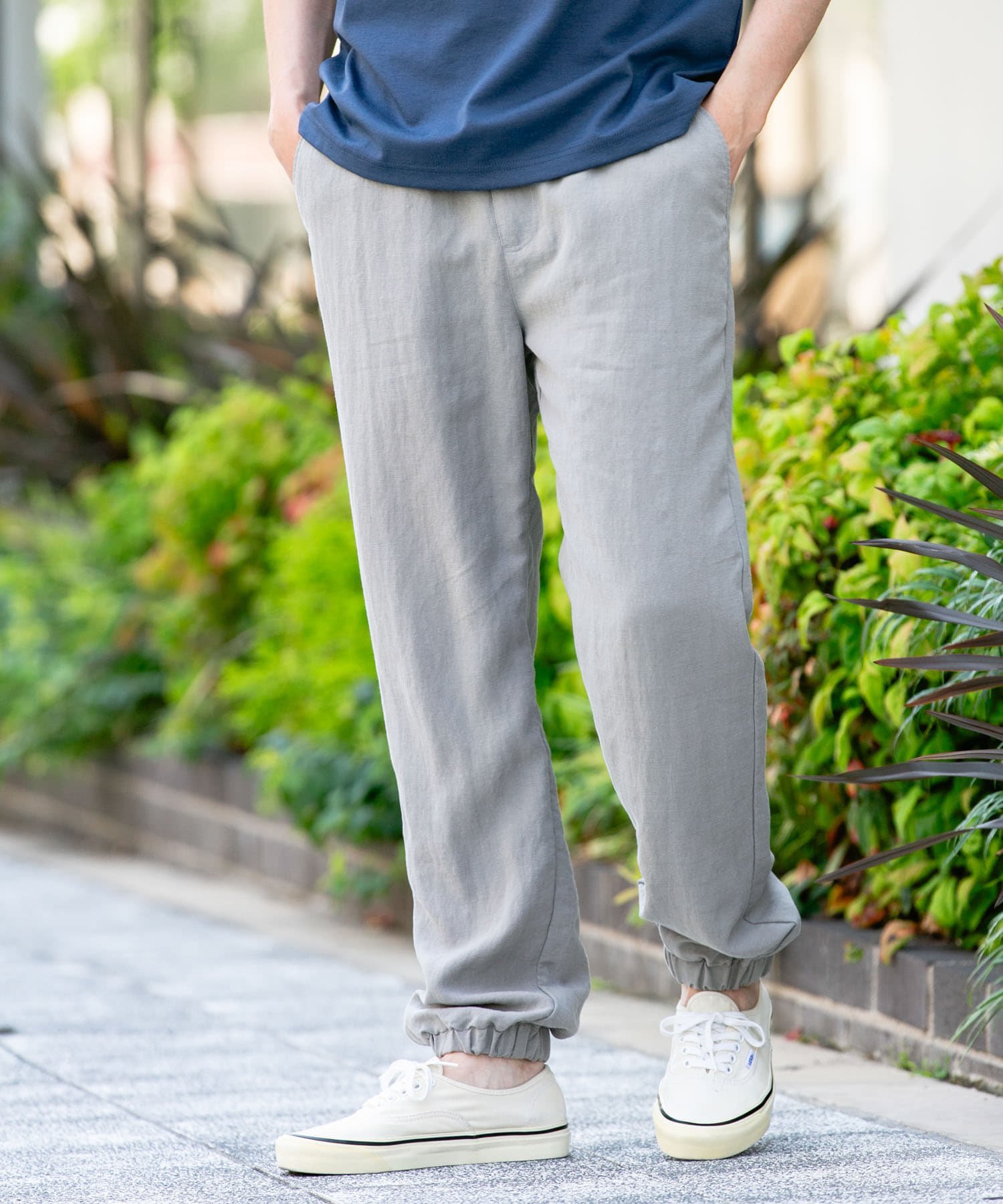 【SALE／70%OFF】Sonny Label 『接触冷感』テンセルリネンイージージョガーパンツ サニーレーベル パンツ その他のパンツ ベージュ ネイビー グレー