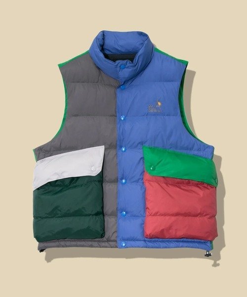 【SALE／40%OFF】go slow caravan マイクロリップナイロンクレイジースタンドベスト (MENS) ゴースロー..