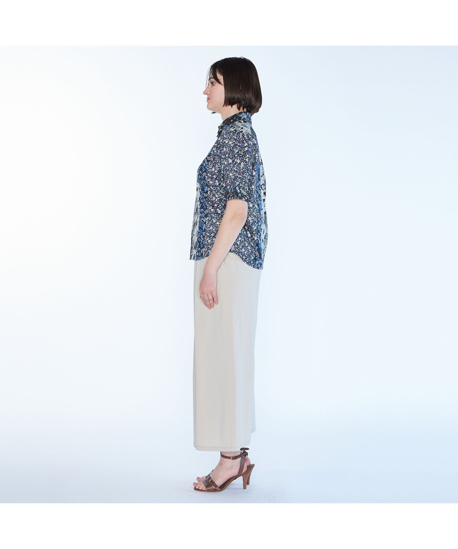 【SALE／42%OFF】SCAPA Liberty Printパッチワーク2ブラウス スキャパ トップス シャツ・ブラウス ネイビー【送料無料】