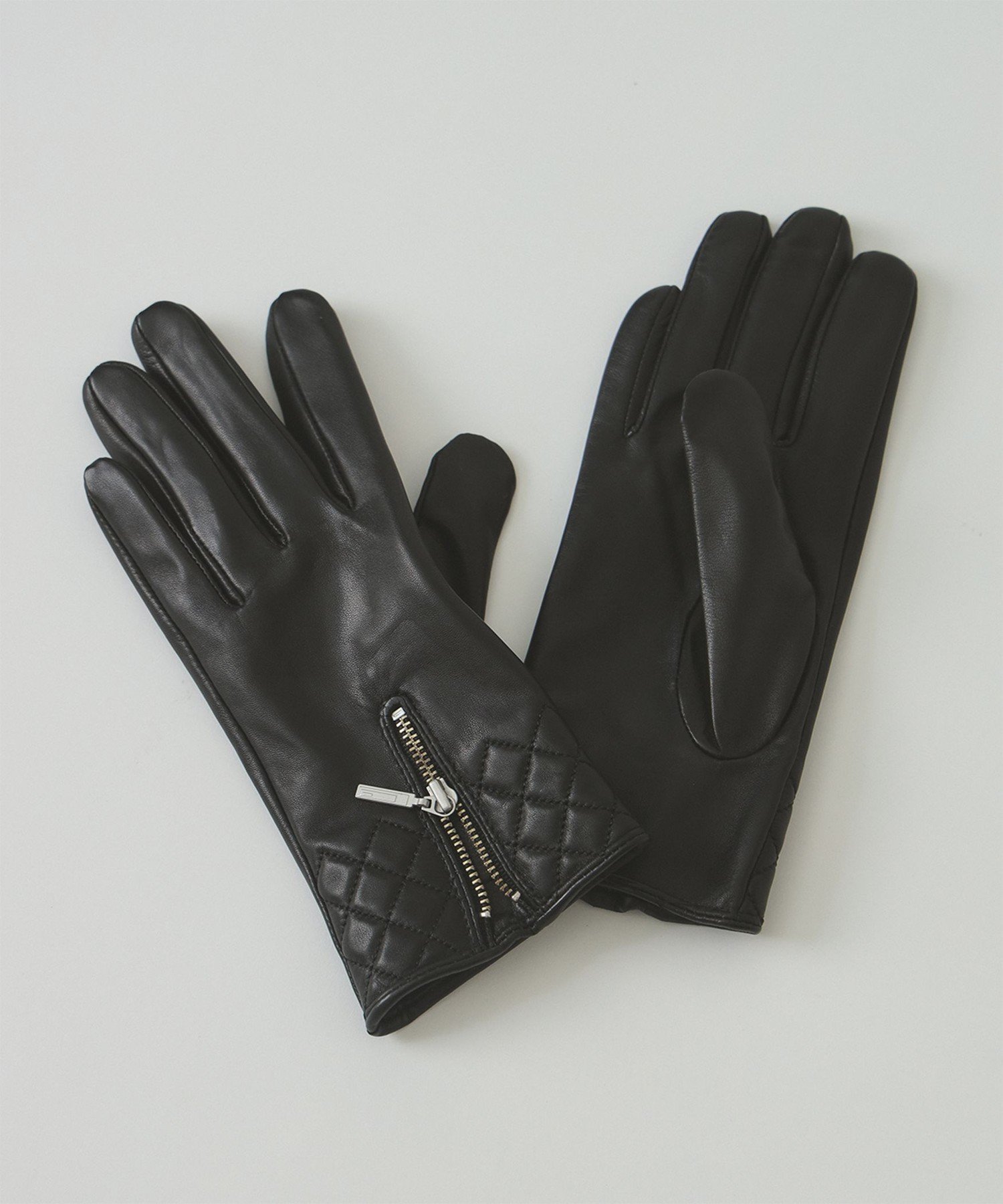 Ray BEAMS レザー グローブ 25AW ビームス ウイメン ファッション雑貨 手袋 ブラック ベージュ【送料無料】