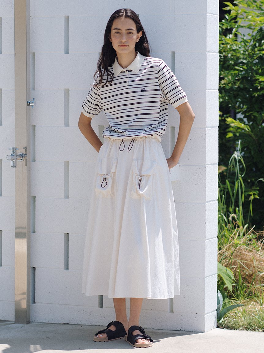 Mila Owen 【接触冷感】ボーダードロストポロシャツ ミラオーウェン トップス カットソー・Tシャツ ネイビー【送料無料】 stylife-15716065 Rakuten Fashion サンプル画像3